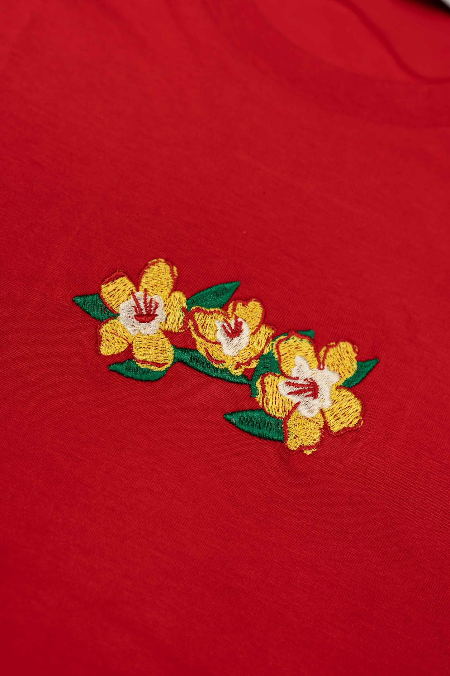 Flowers | Tricou Rosu S