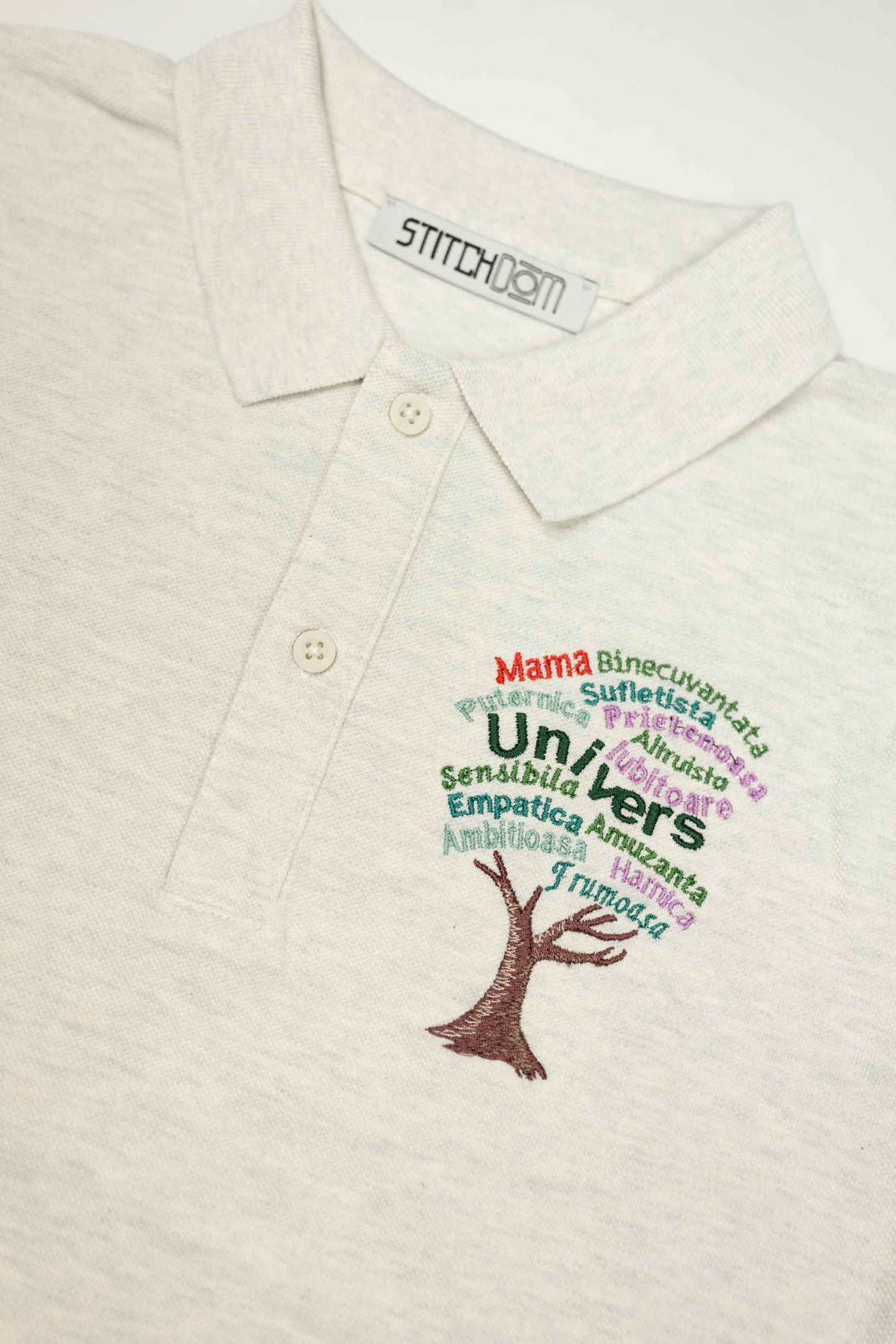 Mama | Tricou Polo Alb M