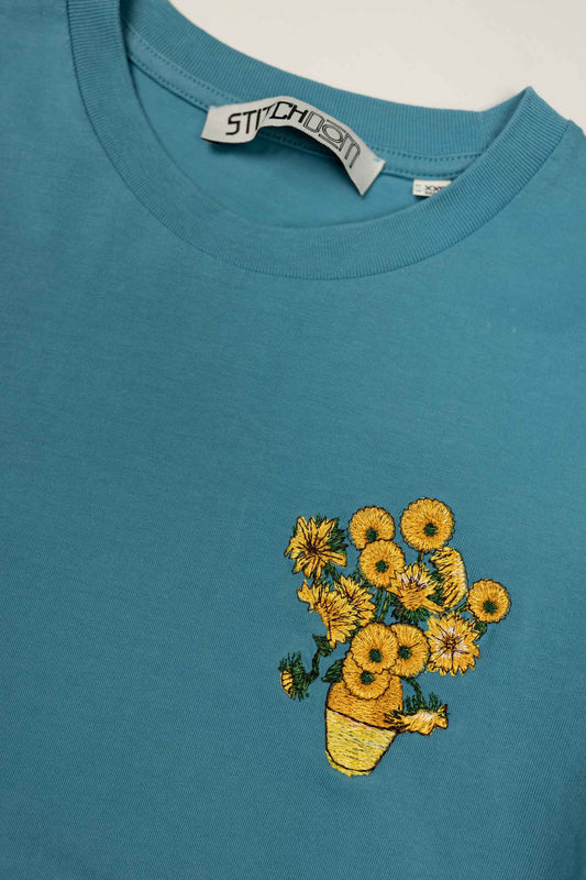 Sunflower Vase - Van Gogh | Tricou Albastru deschis XXS