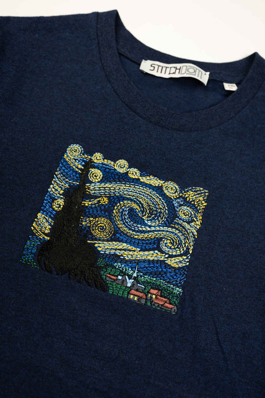Starry Night - Van Gogh | Tricou Albastru inchis XXS