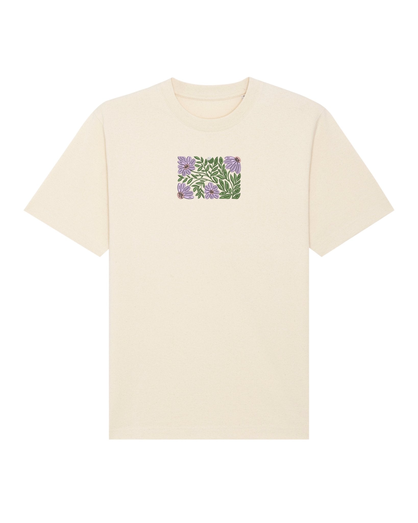 Blossom Harmony streetwear t-shirt for women, crafted from breathable organic cotton for all-day comfort.
