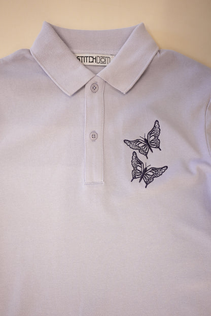 Butterfly | Tricou Polo Lila XS