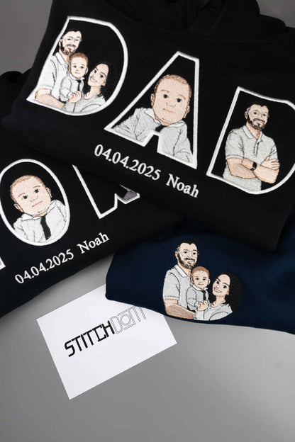 Set hanorace/tricouri personalizate MOM DAD copil