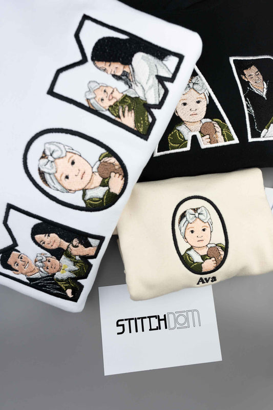 Set hanorace/tricouri personalizate MOM DAD copil