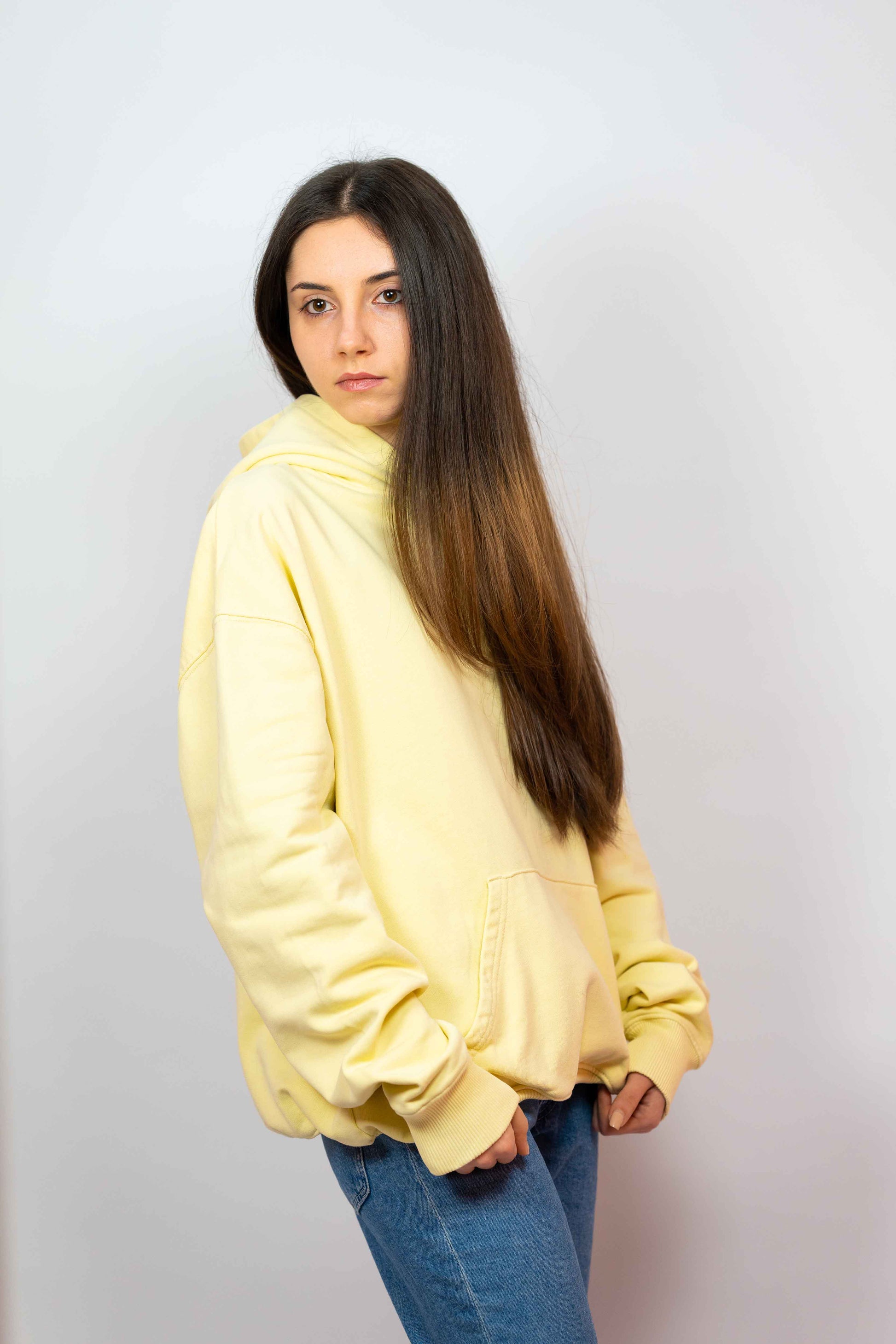 Luxurious organic cotton hoodie featuring the iconic David of Michelangelo embroidered design.