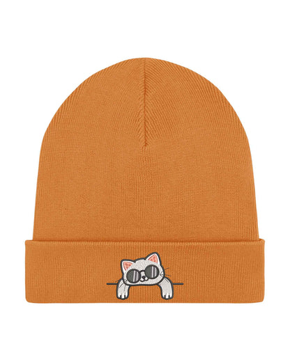 Pocket cat | Beanie din bumbac organic