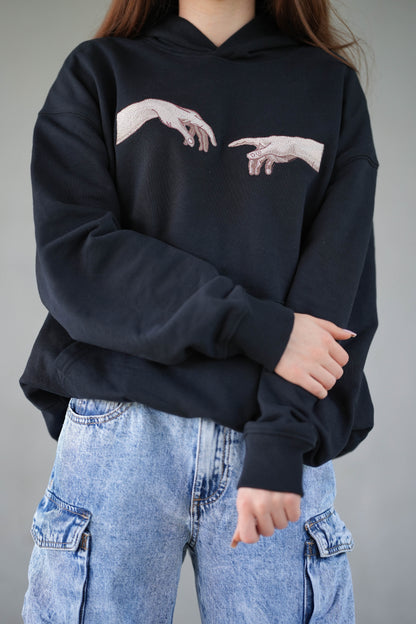 The Creation of Adam Hoodie - design unic și original