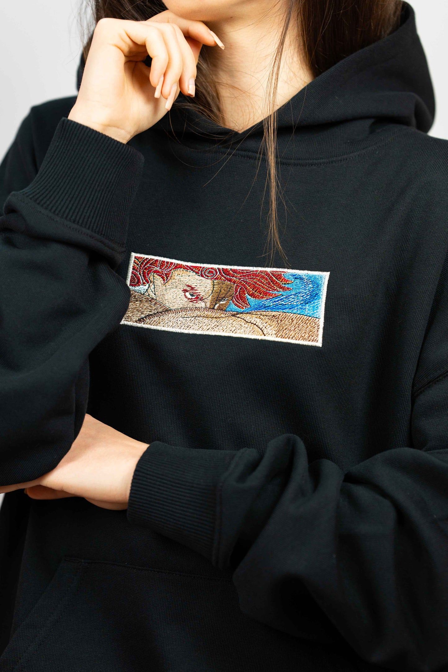 Comfortable 100% organic cotton Hoodie with Fallen Angel-inspired design.