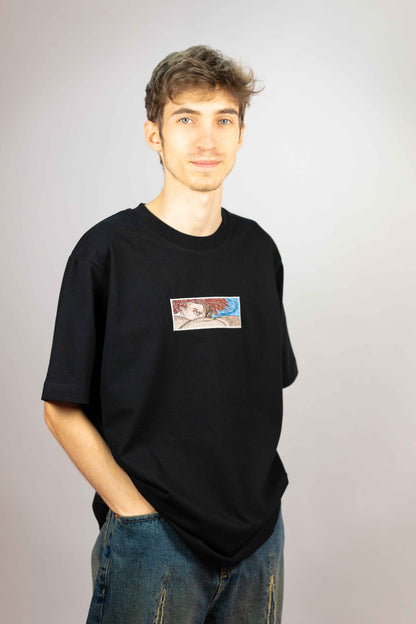 Premium unisex T-shirt crafted from organic cotton with Fallen Angel embroidery.