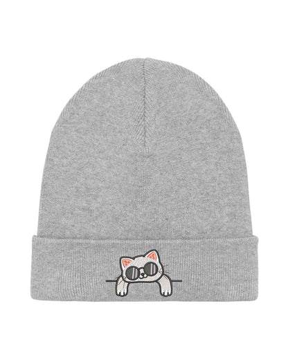 Pocket cat | Beanie din bumbac organic