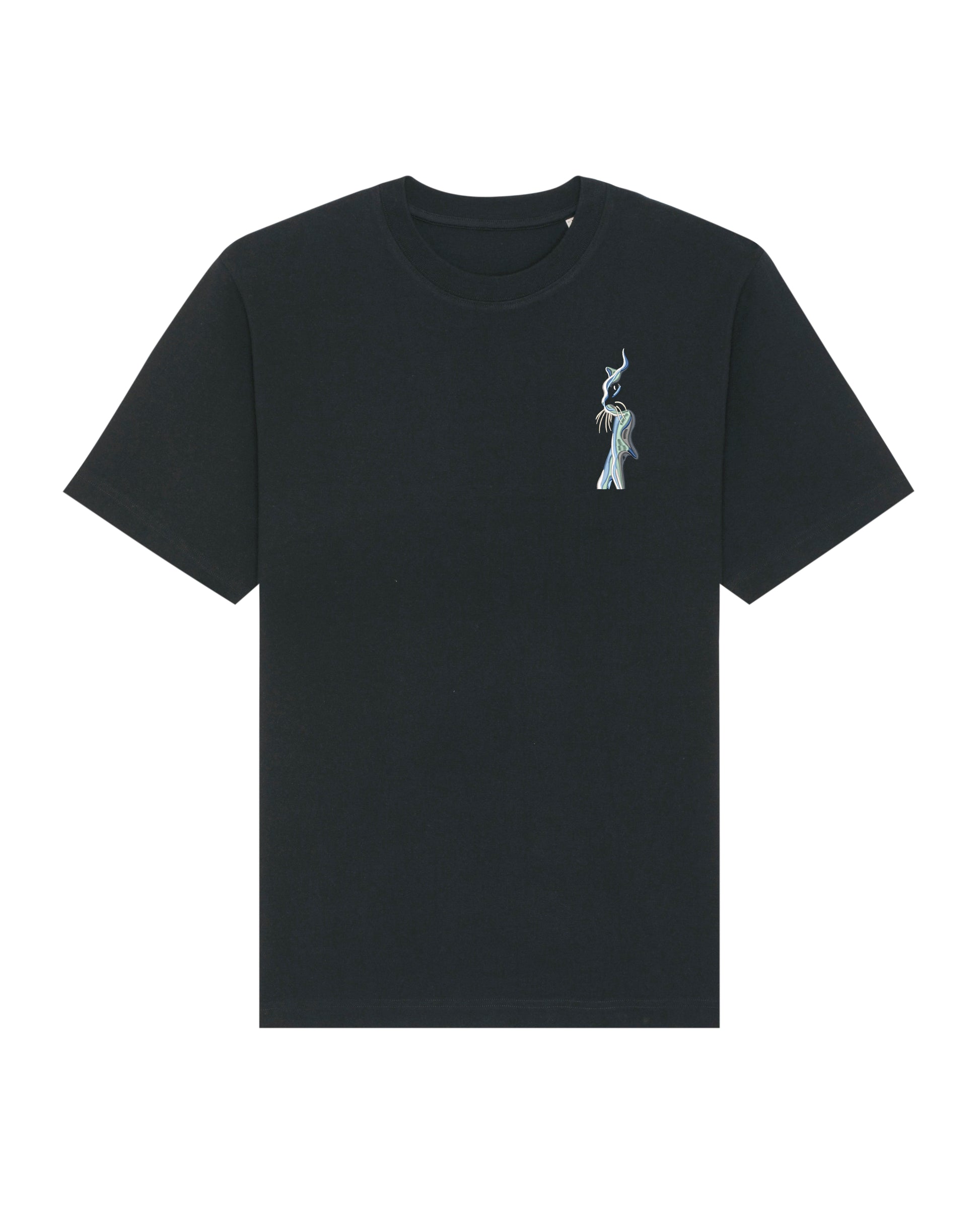 Unisex T-shirt made from sustainable cotton, featuring Kitty Kat artwork.