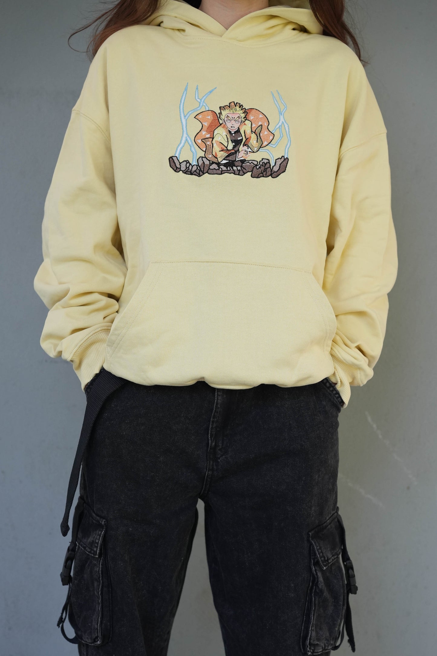 Luxury Yellow Unisex Oversized Zenitsu Hoodie - Stitchdom