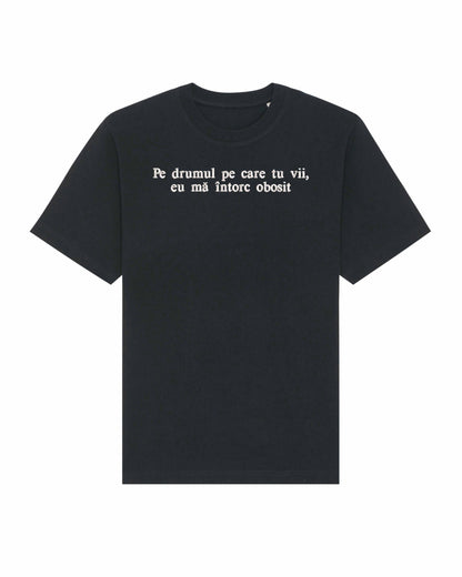 Pe drumul pe care tu vii, eu mă întorc obosit | Tricou