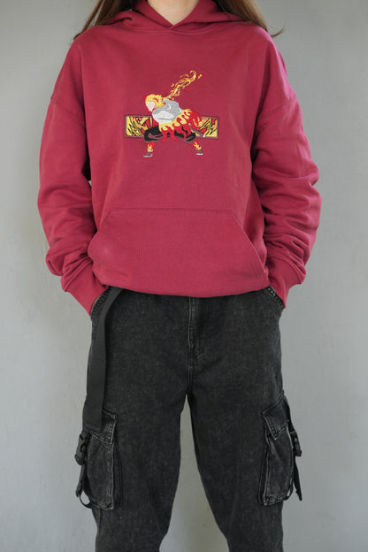 Red Luxuty Unisex Oversized Kyōjurō Rengoku Hoodie - Stitchdom
