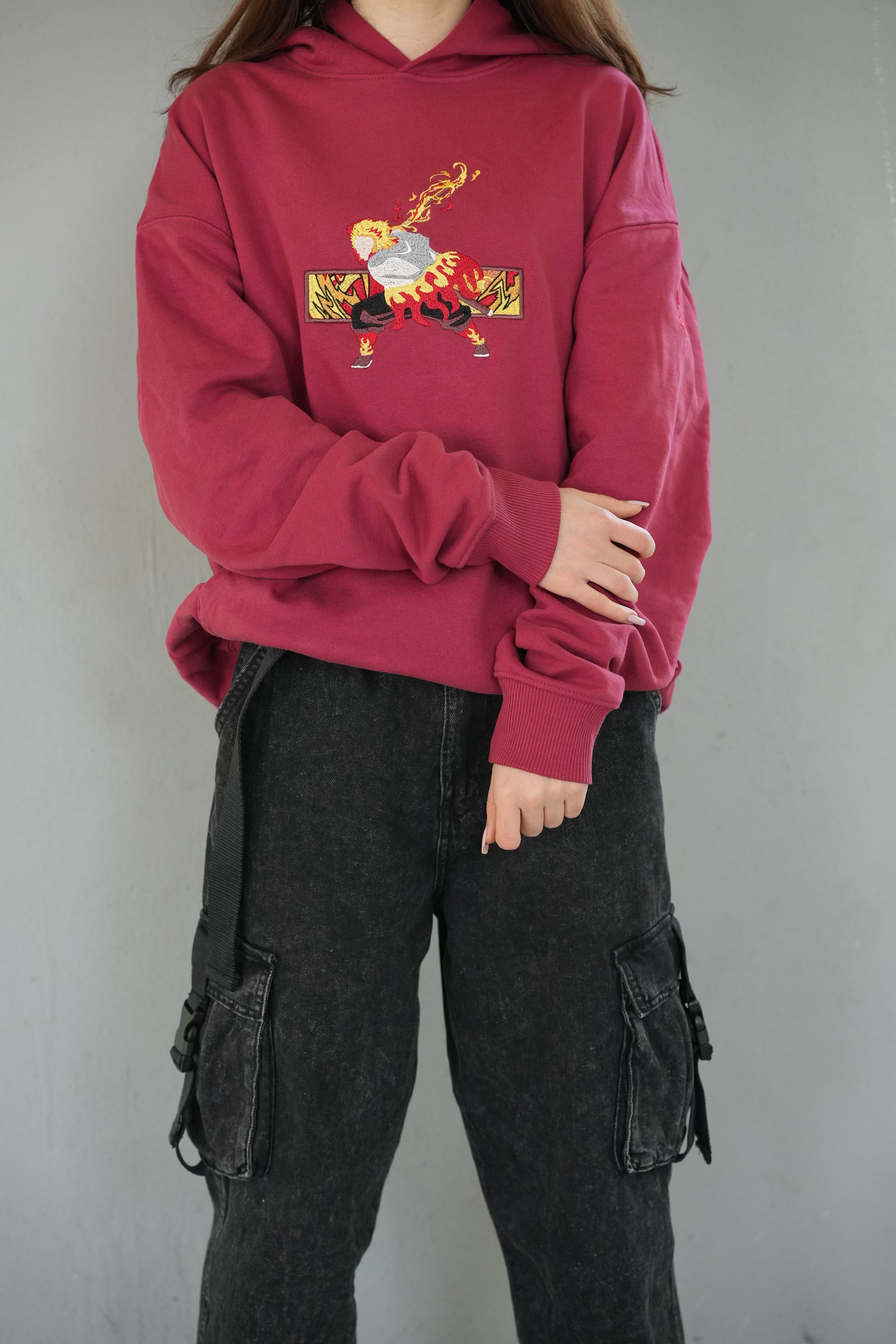 Red Unisex PackShot Kyōjurō Rengoku Hoodie - Stitchdom