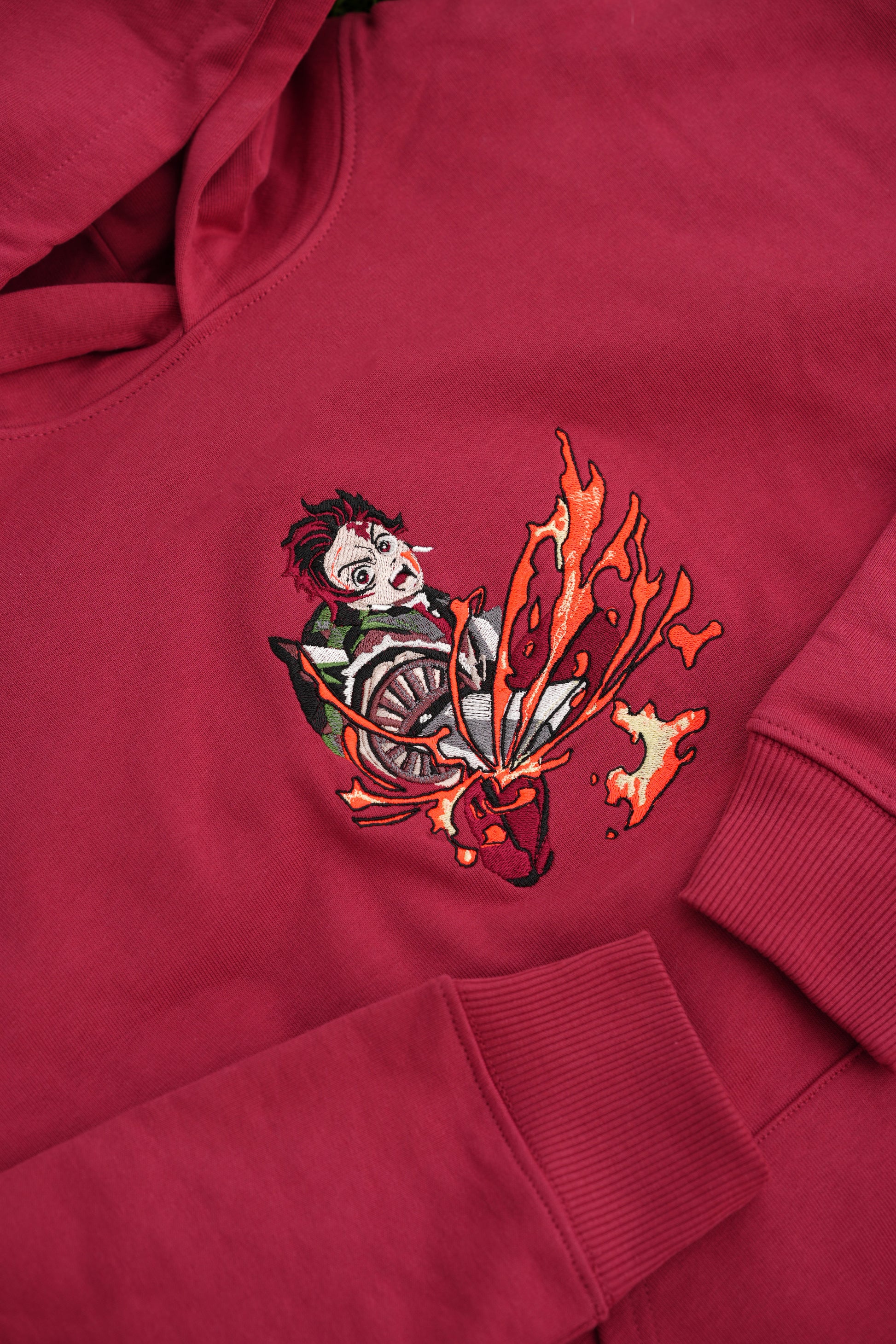 Unisex closeup Tanjiro Hoodie - Stitchdom